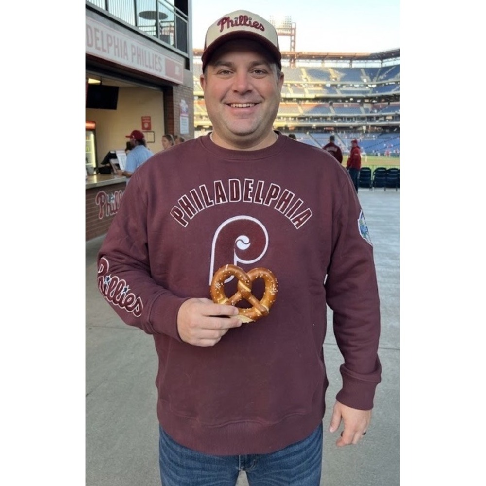 Pro Standard Philadelphia Phillies MLB Maroon Crewneck Sweatshirt Sz 2XL